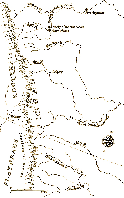 Interactive map describing the Canadian plains during the fur trade