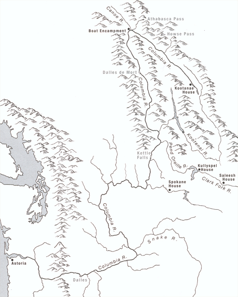 Map of Washington and British Columbia region