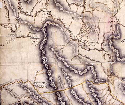 interactive map describing locations explored by David Thompson