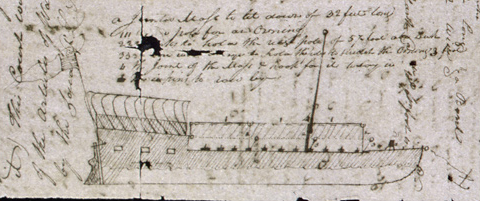 side view of barge