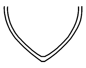 A bow that comes to a point