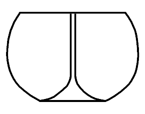 A bow that comes to a point