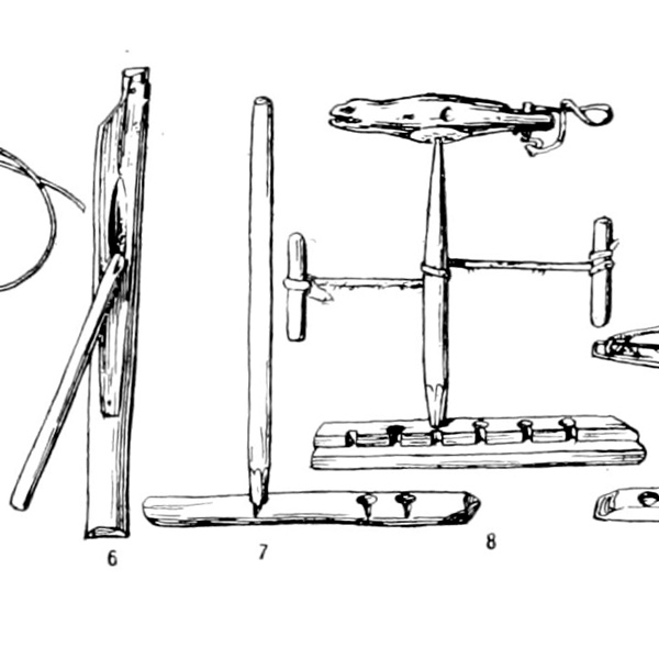 B&W illustration of early stick methods of making fire