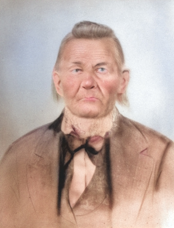 Pencil and charcoal sketch of Gass as an old man