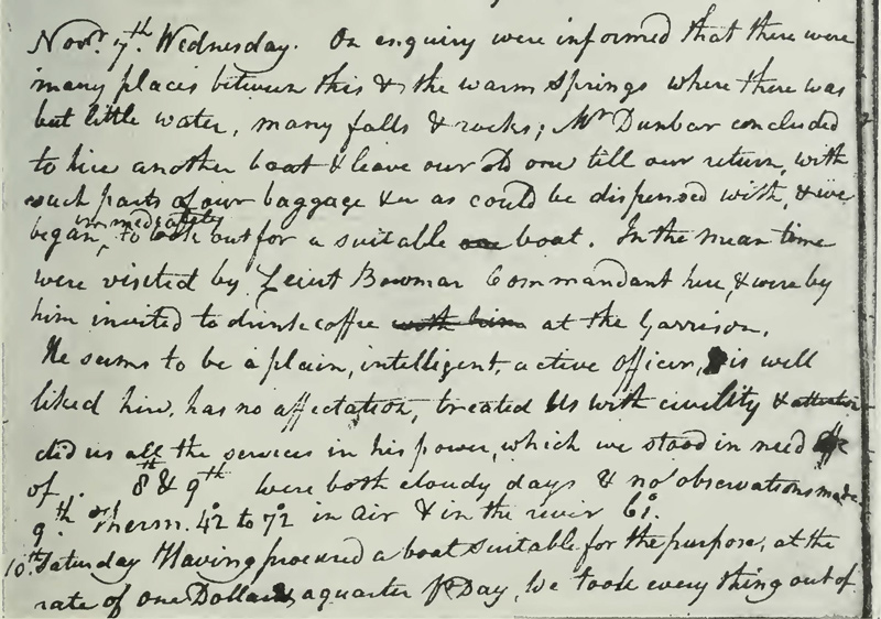 Hand-written journal of George Hunter