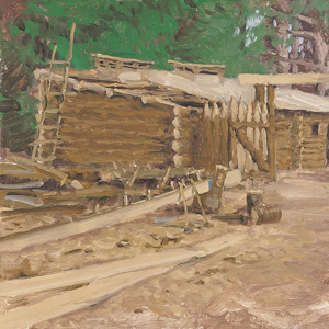 Fort Clatsop under construction