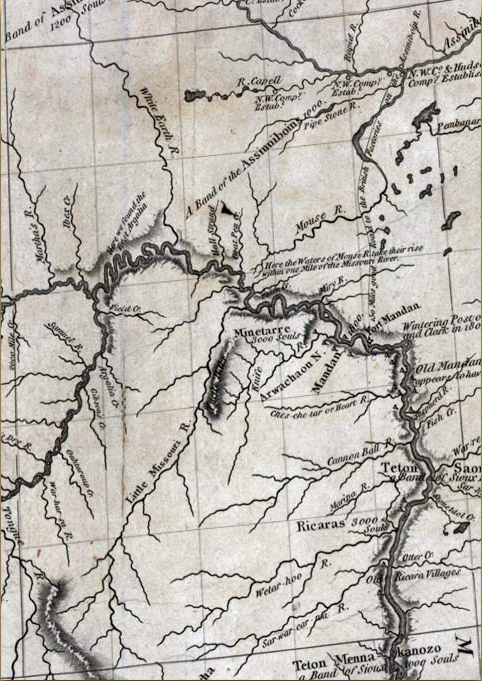 Interactive map interpreting Clark's hand-drawn map