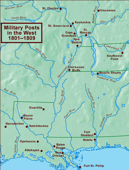 annotated map of the Louisiana Territory
