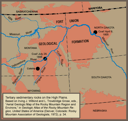 Map showing formation covering Eastern Montana and Western North Dakota.