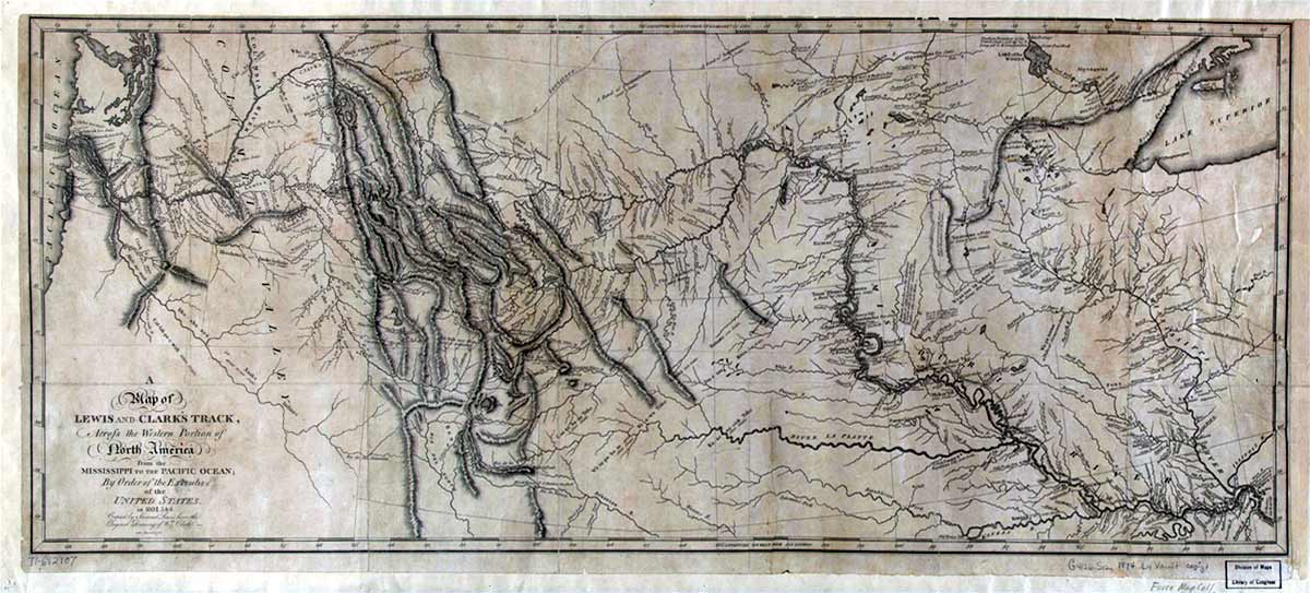 Large map of the lands from the Louisiana Purchase