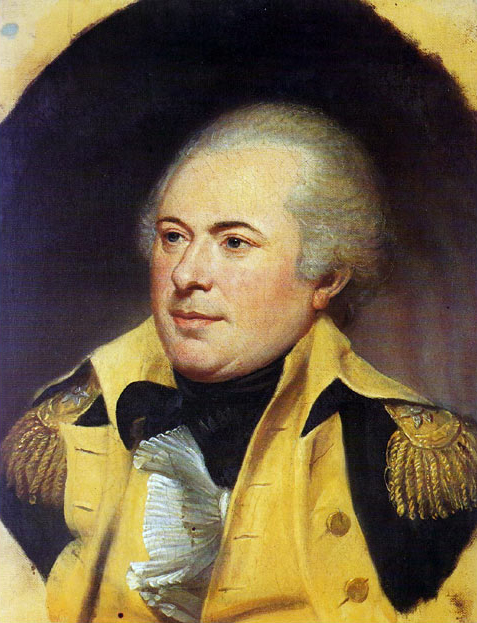 James Wilkinson: 18th century portrait of a man wearing a military coat trimmed in gold
