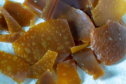 Gelatinous solid made from beef bones