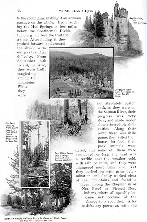 a copy of one page from a printed magazine of Wheeler's railroad promotions